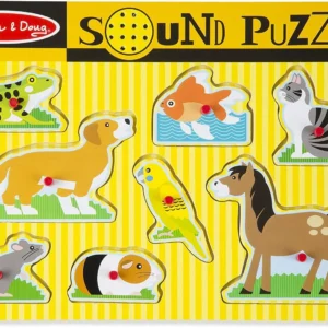 Melissa & Doug Ξύλινο Puzzle Ζώα με Ήχους MEL-10730