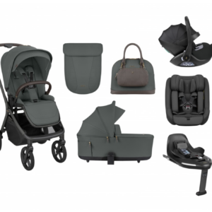 Goya 5-1 σύστημα μεταφοράς platinum olive (καρότσι, πορτ μπεμπέ, κάθισμα 40-87, κάθισμα 40-105, βάση isofix)