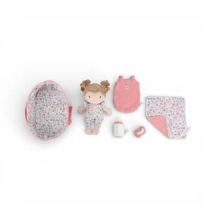 Little Dutch Υφασμάτινο μωρό σε καλαθούνα Rosa (30 εκ.) LD-4677