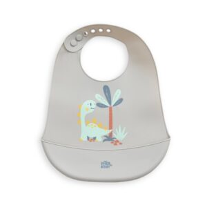 Interbaby Σαλιάρα Σιλικόνης Dino Grey SI020-76