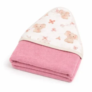 Baby Star Μπουρνούζι Τρίγωνο Elephant Ροζ 9984.P