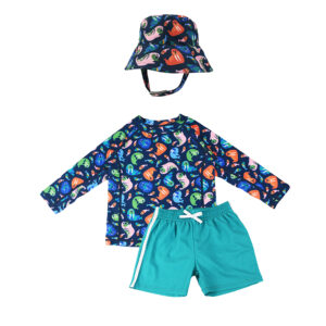 Zoocchini Σετ UV Μαγιώ Bucket Καπέλο Μπλούζα Walrus ZOO16018