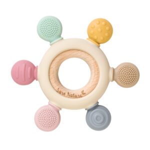 Kiokids Μασητικό Σιλικόνης με Ξύλο Οξιάς KKDS1720