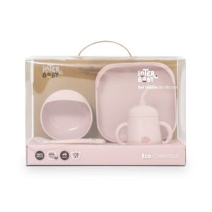 Interbaby Παιδικό Set Φαγητού Σιλικόνης Pink SET57-02