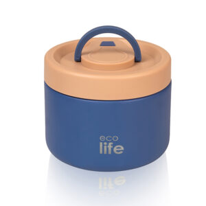 Eco Life Στρογγυλό Θερμός Φαγητού 650ml | Μπλε 33-BO-9063