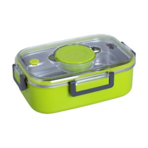 Eco Life Ορθογώνιο Φαγητοδοχείο double wall 850ml Πράσινο