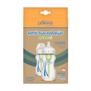 Dr. Brown’s Μπιμπερό Γυάλινο (270ml) Mε Φαρδύ Λαιμό OPTIONS+ (2τεμ) WB92740