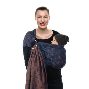 Babylonia Μάρσιπος με κρίκους Ring Sling 504 gathered - Ornate blue