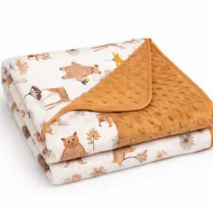 Baby Star Κουβέρτα Minky Forest Καμελ Large 6851.FOREST.L