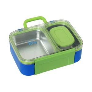 Eco Life Φαγητοδοχείο Μπλε Με 2 Χωρίσματα & Μπωλ 800ML 33-BO-9054