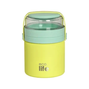 Eco Life Στρογγυλό Θερμός Φαγητού Κίτρινο 450ML 33-BO-9020