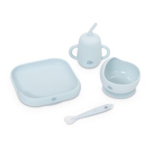 Interbaby Παιδικό Σετ Φαγητού Σιλικόνης Blue SET57-01