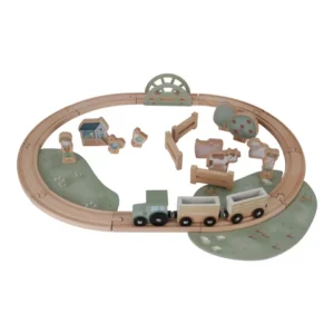 Little Dutch Σετ Ξύλινο Τρενάκι Με ράγες Little Farm FSC LD7151