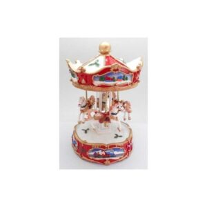 Musicboxworld Carousel Κόκκινο Άλογα 25cm MMMC-65056