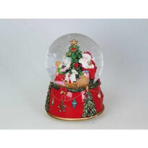 Musicboxworld Χιονόμπαλα Σάντα Κορίτσι Έλατο 15cm MMM-63081