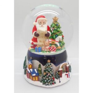 Musicboxworld Χιονόμπαλα Σάντα Λίστα Ευχών Έλατο 12Χ12Χ16 MMM65061