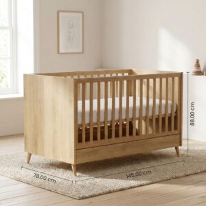 Casababy Elia Oak — Βρεφικό Κρεβάτι Μετατρεπόμενο σε Προεφηβικό - 590420