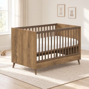 Casababy Elia Walnut — Βρεφικό Κρεβάτι Μετατρεπόμενο σε Προεφηβικό - 590425