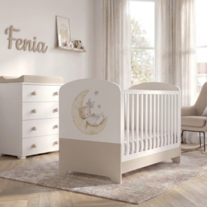 Asterias - Βρεφικό Κρεβατάκι Fenia Cappuccino διαιρούμενο 82x150x95cm - 323311